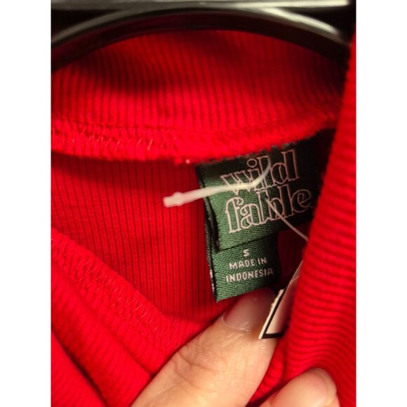 Women's Long Sleeve Mock Turtleneck Rib-Knit T-Shirt - Wild Fable Small - Picture 4 of 6